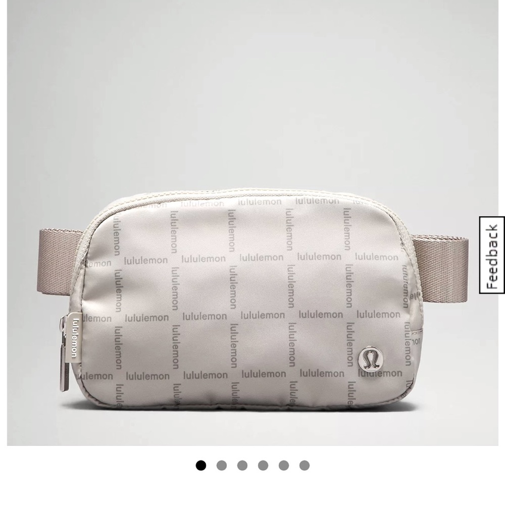 Lululemon everywhere belt bag woodmark grid mini raw linen